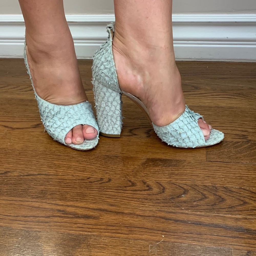 3.1 Phillip Lim soft leather peep toe heels unique - Picture 3 of 16